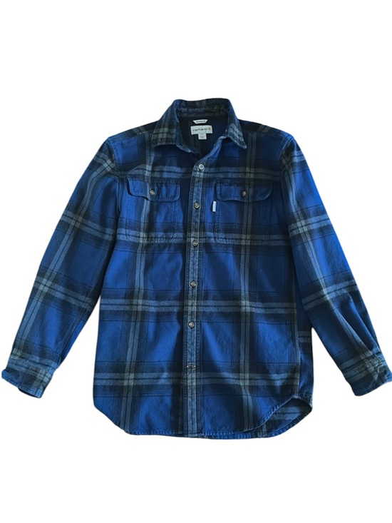 Carhartt Tops - Carhartt Original Fit Plaid Flannel Button Down Shirt Blue Size S